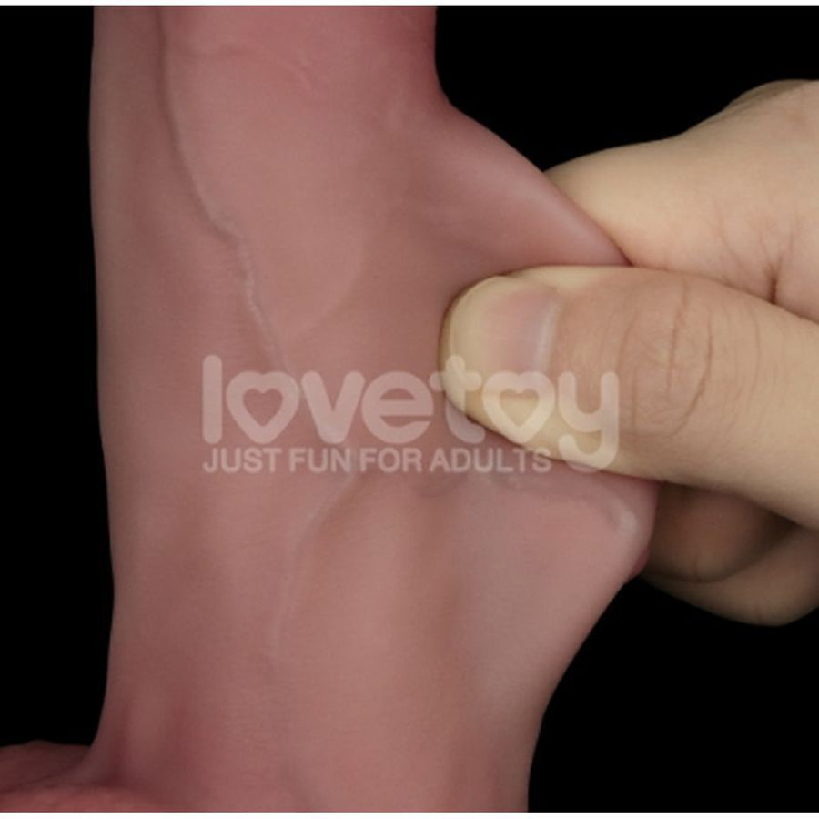Sliding Skin Pro Dual Layer Silicone Dong 8in
