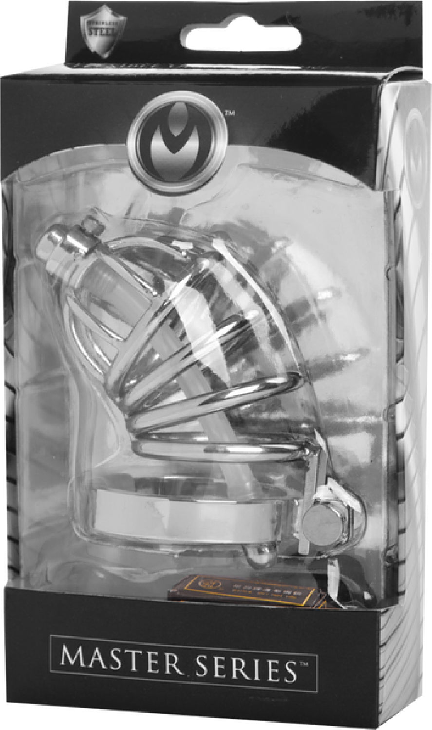 Stainless Steel Chastity Cage With Silicone Urethral Plug