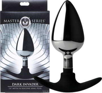 Dark Invader Metal And Silicone Anal Plug - Large