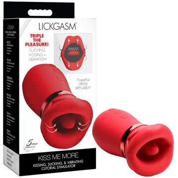 Kiss Me More Kissing, Sucking, & Vibrating Clitoral Stimulator