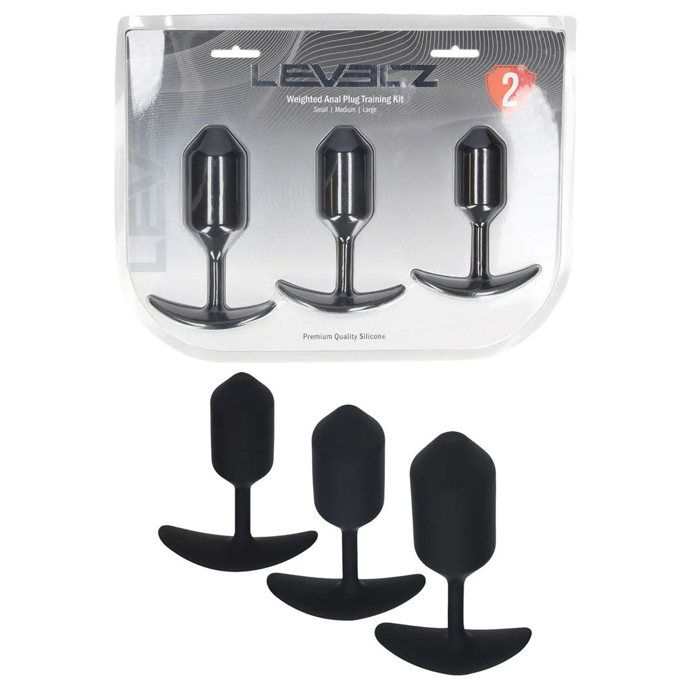 LEVELZ Silicone Weighted Anal Plug Training Set Erotic Nights LEVELZ Silicone Weighted Anal Plug Training Set Erotic Nights