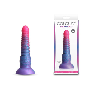 Colours Stacked - 6'' Dildo - Pink/Blue