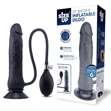 Size Up 7.5 Inch Inflatable Dildo with Balls