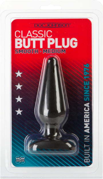 Butt Plug - Smooth - Medium (Black)