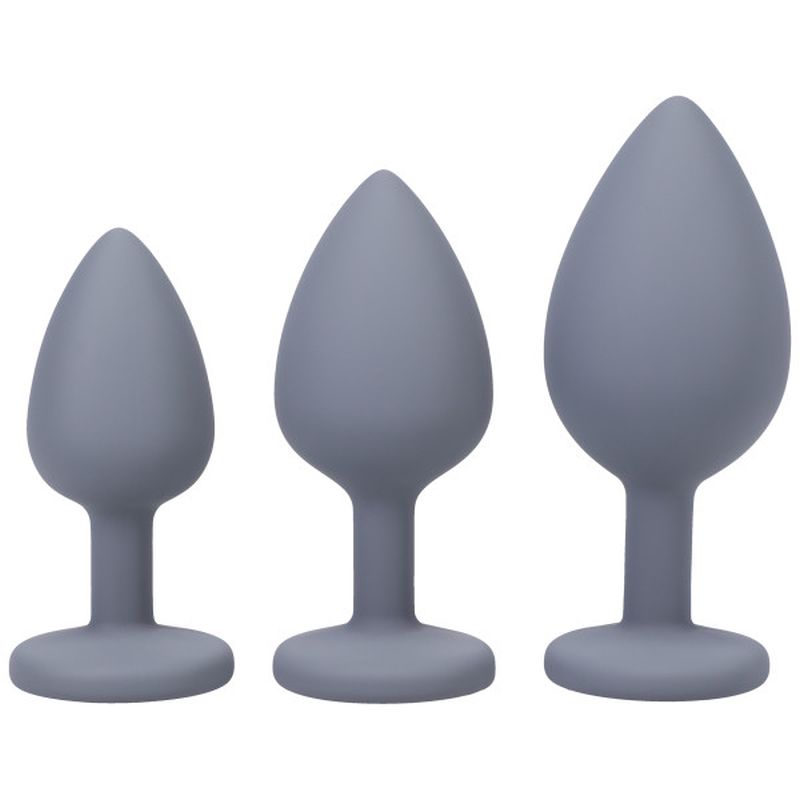 Silicone Anal Trainer Set 3 Pc Grey