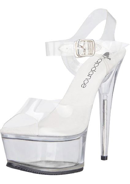 Clear Platform Sandal With Quick Release Strap 6in Heel Size 9