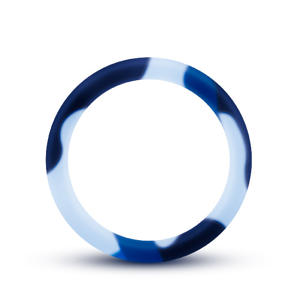 Performance Silicone Camo Cock Ring Blue Camoflauge