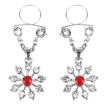 Ruby and Diamond Star Nipple Jewellery