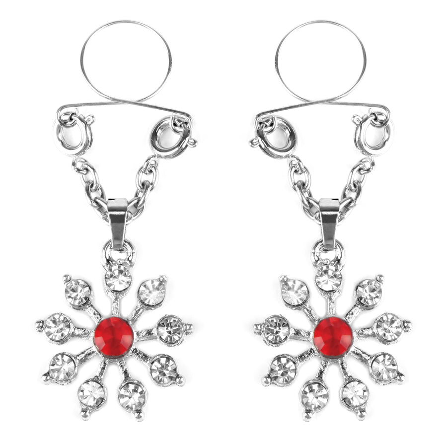 Ruby and Diamond Star Nipple Jewellery