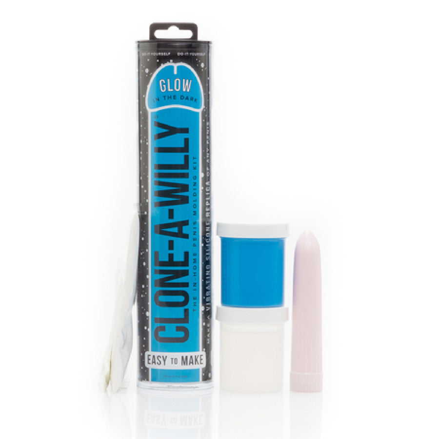 Clone-A-Willie Vibrator (Glow In The Dark) (Blue)