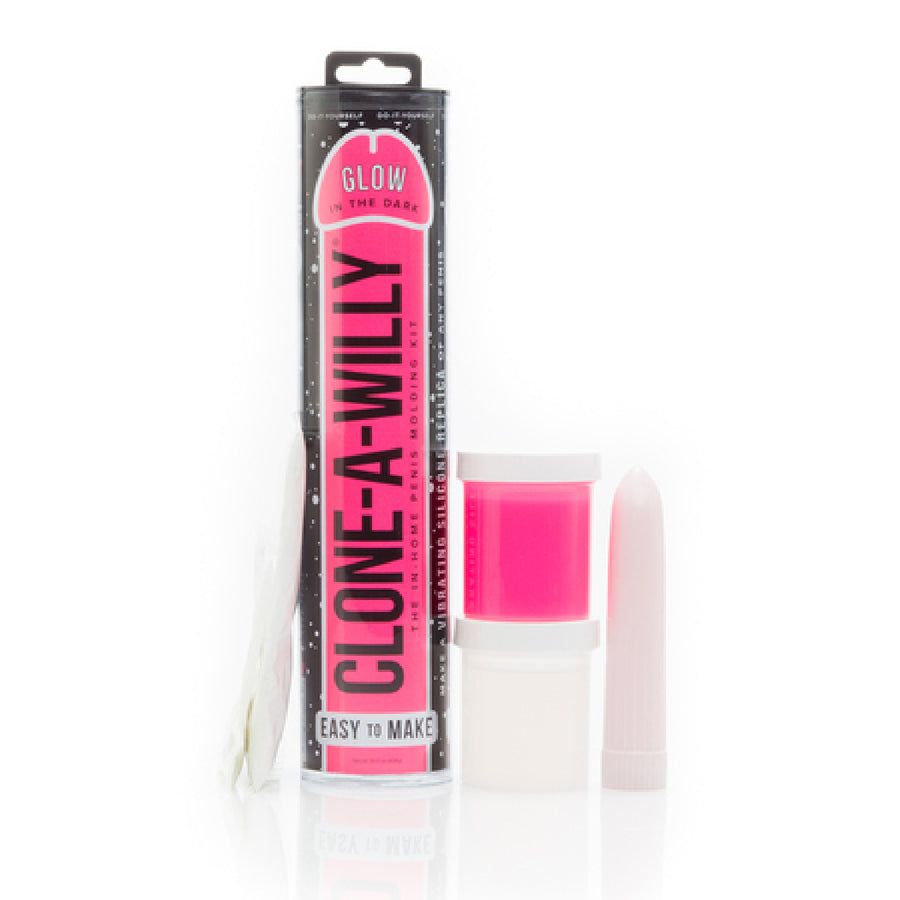 Clone-A-Willie Vibrator (Glow In The Dark) (Pink)