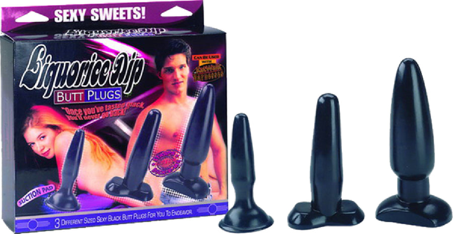 Liquorice Dip Butt Plugs (Black)