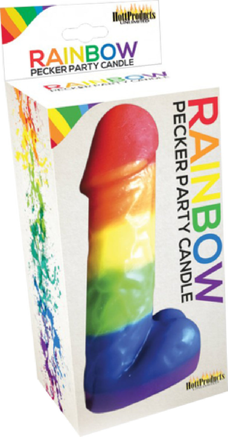 Rainbow Pecker Party Candle