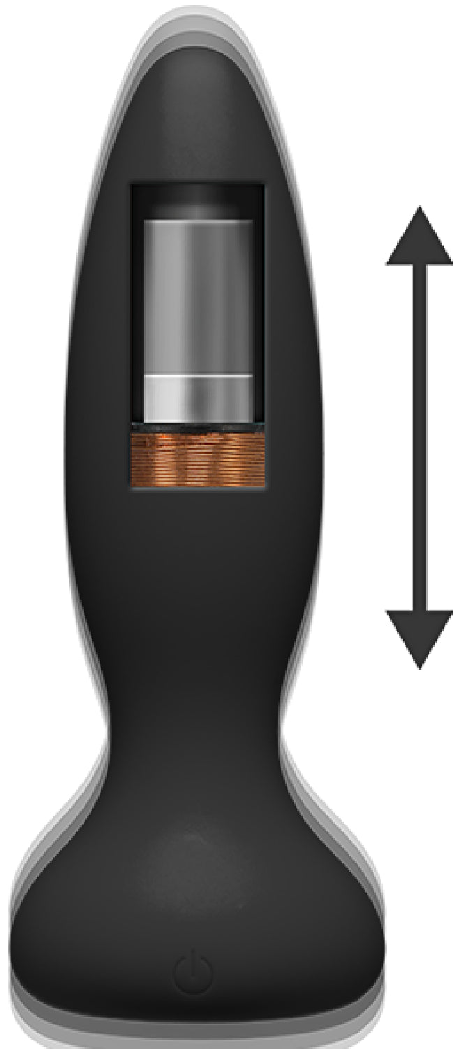 Thrust - Experienced - Rechargeable Silicone Anal Plug With Remote (Black)