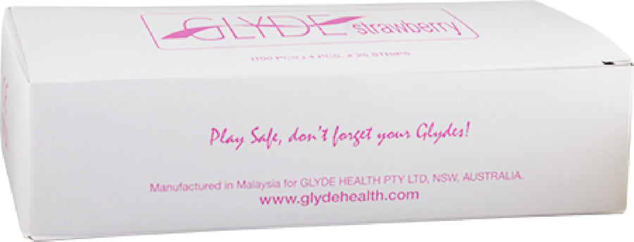 Glyde Condom - Strawberry/Pink 53mm Bulk 100's