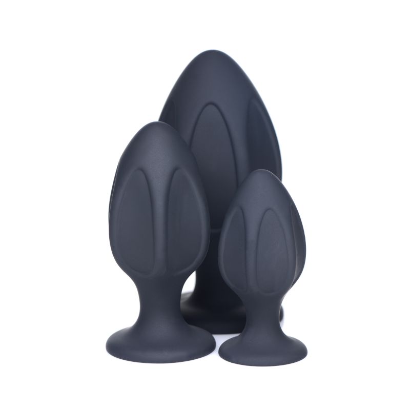 Triple Juicers Silicone Anal Plug Set Black