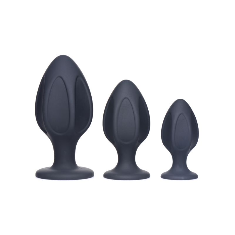 Triple Juicers Silicone Anal Plug Set Black