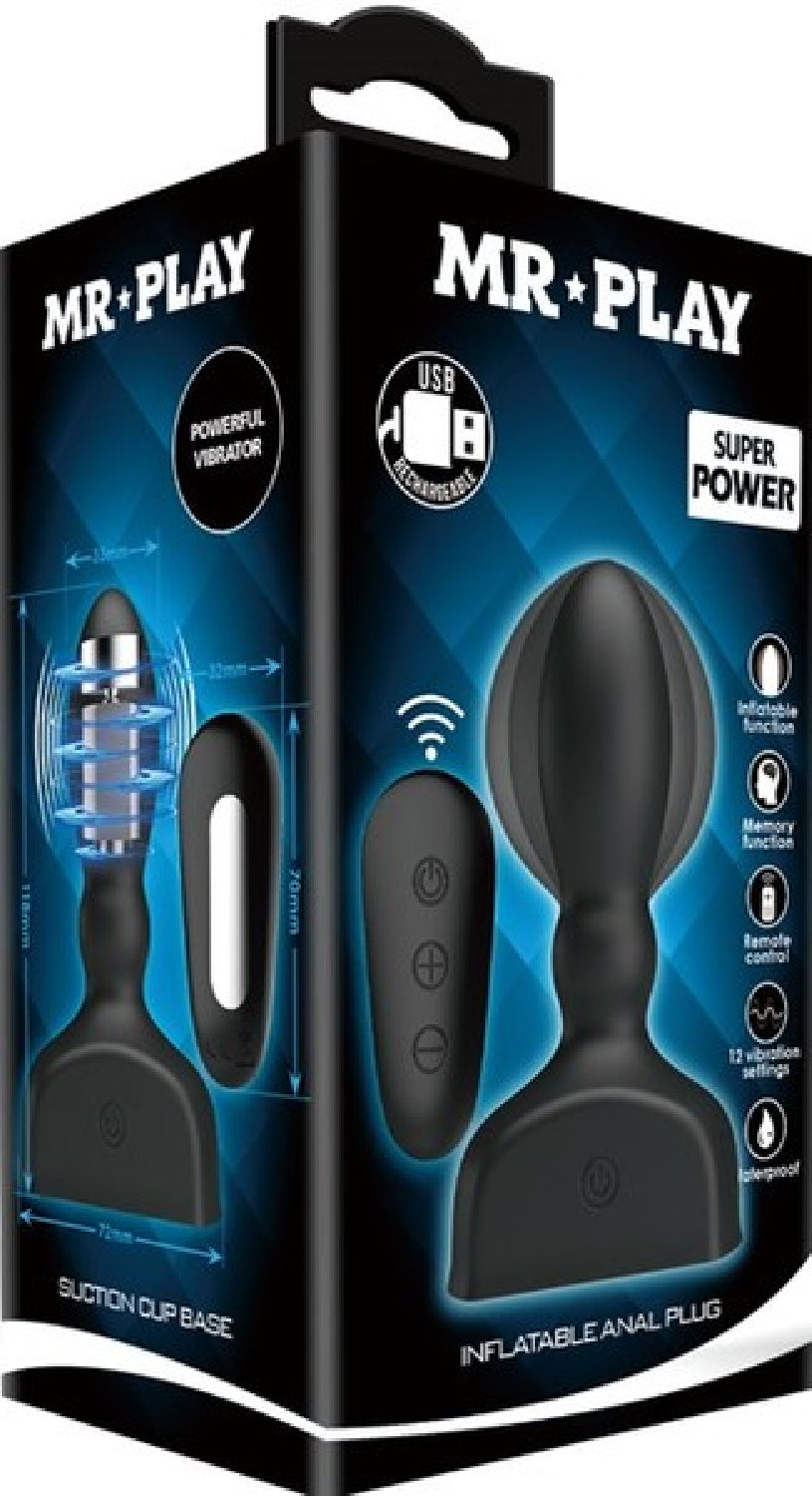 Inflatable Anal Plug (Black)