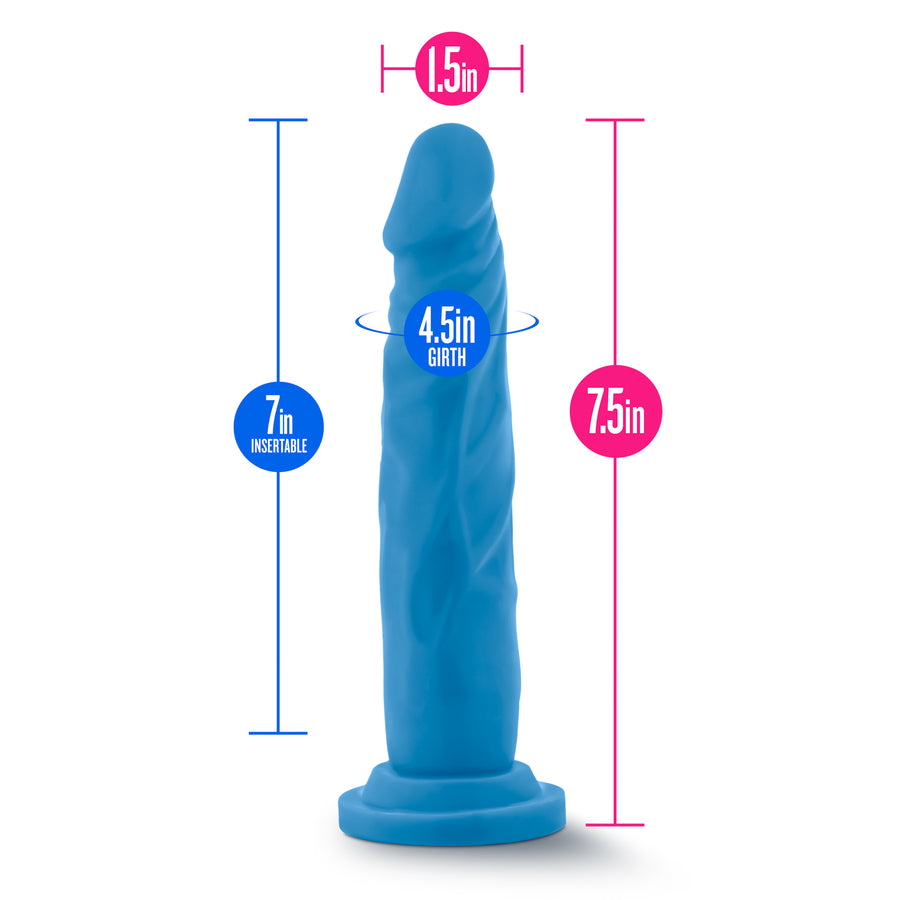 Neo Dual Density Cock Neon 7.5in Blue