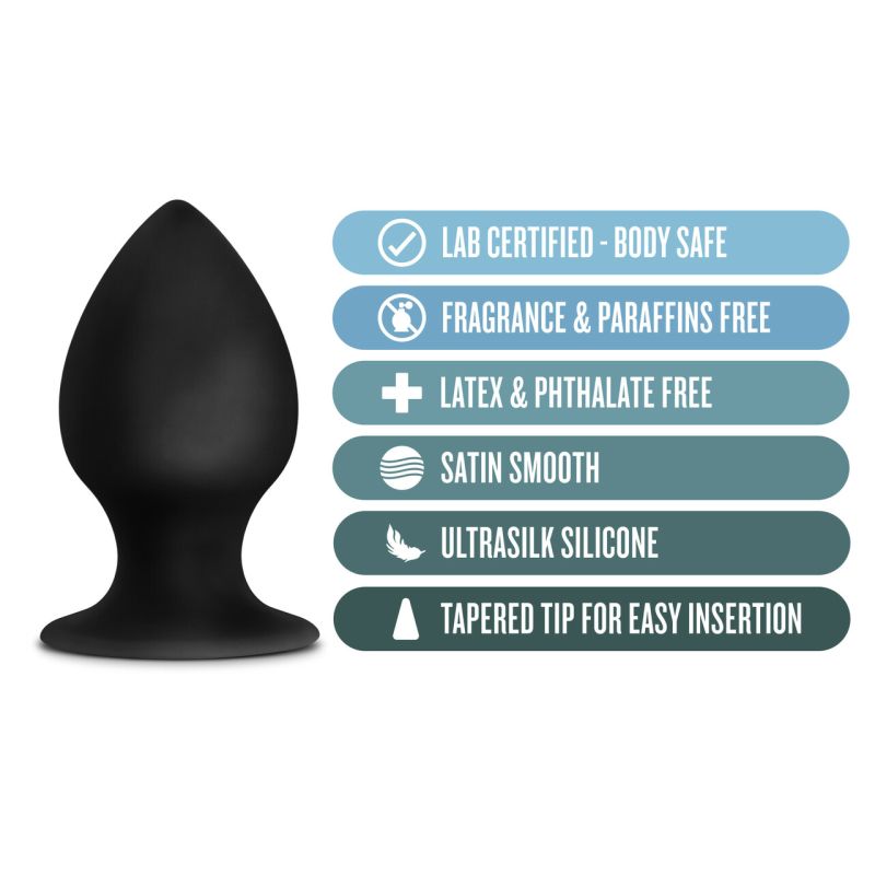 Anal Adventures Platinum Silicone Anal Stout Plug Medium