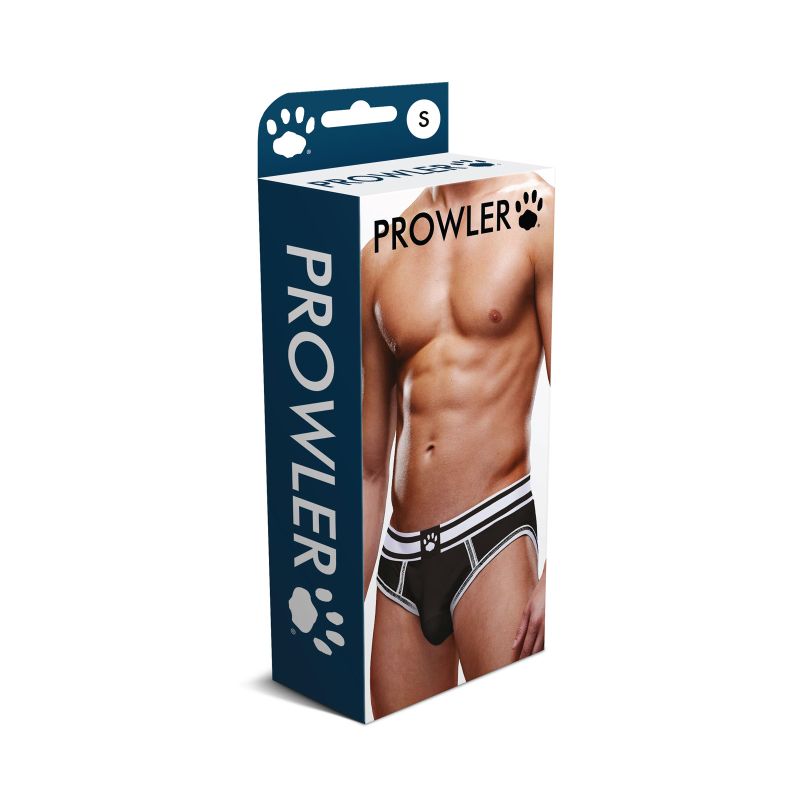 Prowler Open Back Brief White/Black