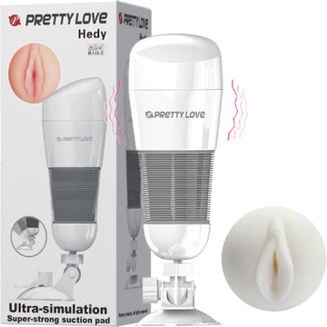 Hedy Ultra Stimulation Vibrating Masturbator (White)