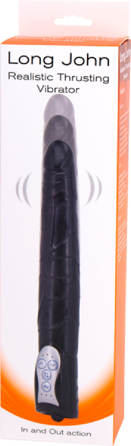 Long John Realistic Thrusting Vibrator (Black)