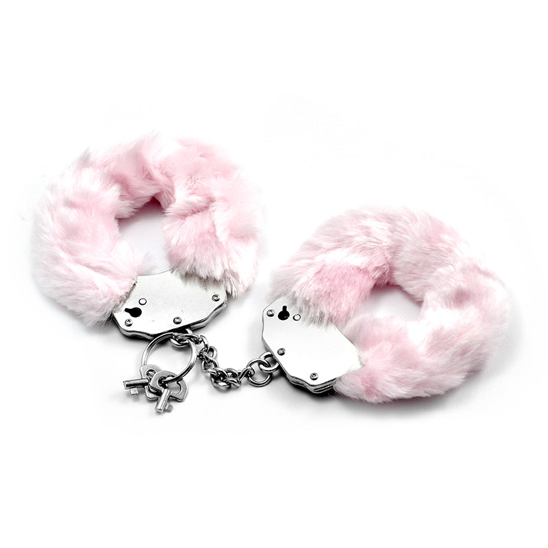 Fetish Pleasure Fluffy Hand Cuffs Pink