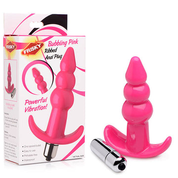 Frisky Ribbed Vibrating Butt Plug