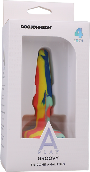 Groovy - Silicone Anal Plug - 4 Inch - Sunrise