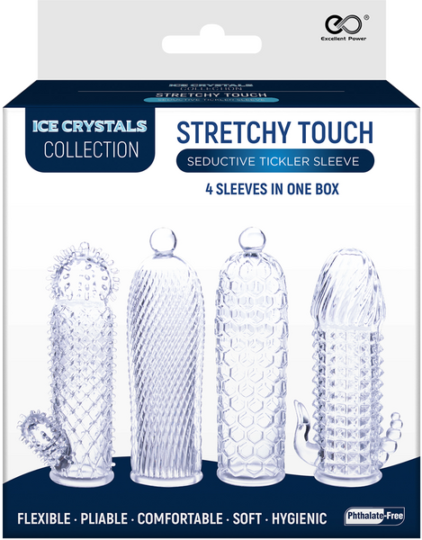Seductive Tickler Sleeve 4 Pack (Clear)