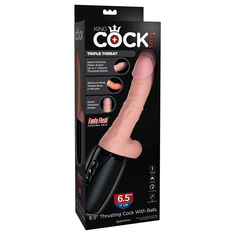 King Cock Plus 6.5'' Thrusting Cock with Balls
