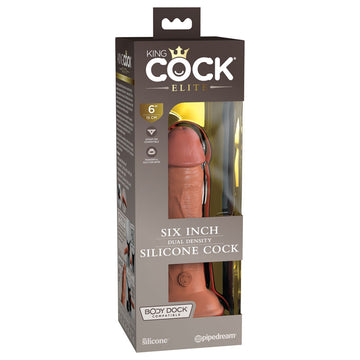 King Cock Elite 6'' Dual Density Cock - Tan