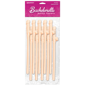 Bachelorette Party Favors - Dicky Sipping Straws