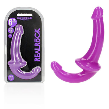 REALROCK 13.5 cm Strapless Strap-On Glow in the Dark - Purple